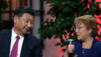 Xi Jinping y Michelle Bachelet en una imagen de archivo