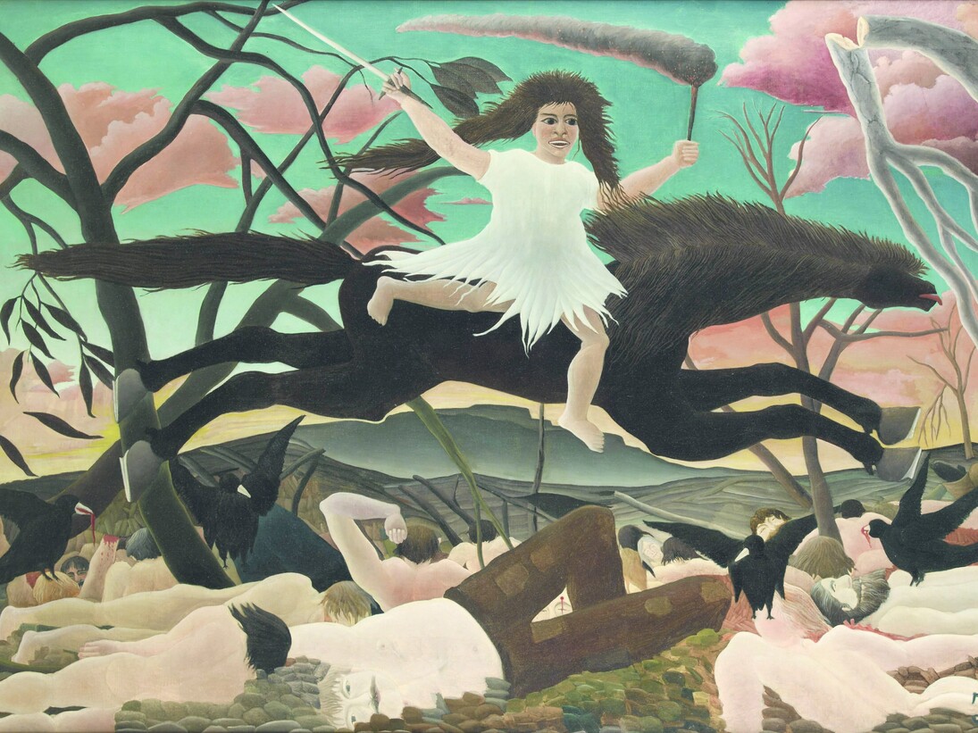 Henri Rousseau, La Guerre dit aussi La chevauchée de la Discorde/ La Guerra detta anche La
cavalcata della Discordia, 1894 ca., olio su tela, 114 x 195 cm, © RMN-Grand Palais (Musée d’Orsay)/Tony Querrec