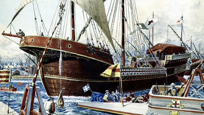 Una nave genovesa, siglos XIII-XIV. Autor: Quinto Cenni