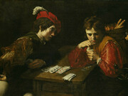 Valentin de Boulogne, Les tricheurs , vers 1614. Huile sur toile, 94,5x137 cm Gemäldegalerie Alte Meister, Staatliche Kunstsammlungen Dresden © BPK, Dresden Gemäldegalerie Alte Meister / Hans-Peter Kleist, dist. RMN-GP.