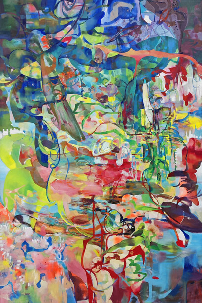 Shuang Jiang, The vine and my rids grow at the same time, 2024. Courtesy of gallery rosenfeld