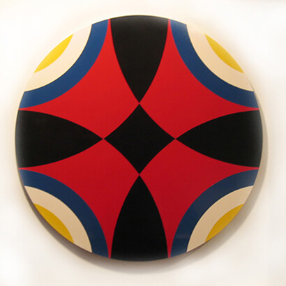 Nassos Daphnis, PX-9-69, 1969, Enamel on Plexiglass, 30" x 30"