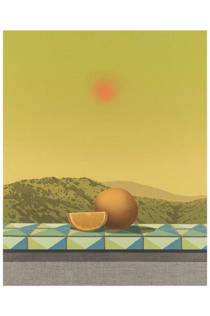 Robert, Minervini, Fire Sun with Oranges, 2023. Courtesy of Hashimoto Contemporary, NYC