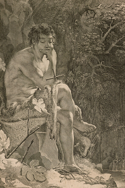 Claude Mellan, Saint Jean-Baptiste au désert, 1629. Avec l'aimable autorisation du Musée de Grenoble