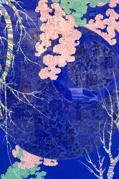 Pema Rinzin, Light blue tree. Courtesy of Kate Oh Gallery