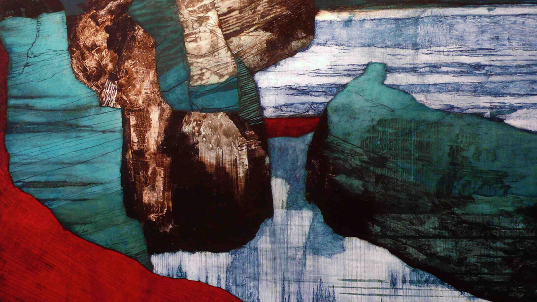 Zoe Benbow, Cliffs Of North Mayo, Oil on canvas, 122 x 158 cm
