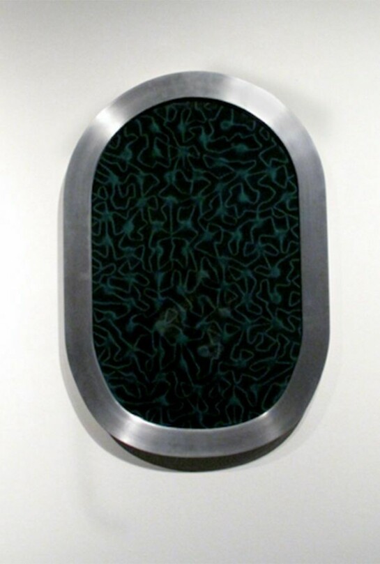 Alice Hope, Untitled, 2014, Ferrite magnets and magnetic film, 27.5 x 18.5 in; 69.8 x 46.9 cm