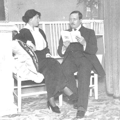 Azorín con su esposa en 1914