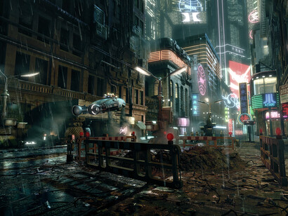 A scene of Blade Runner
