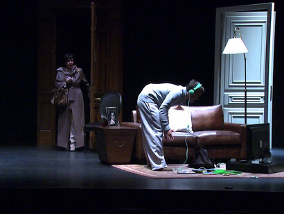 Escena de la representación de "Olivia y Eugenio"