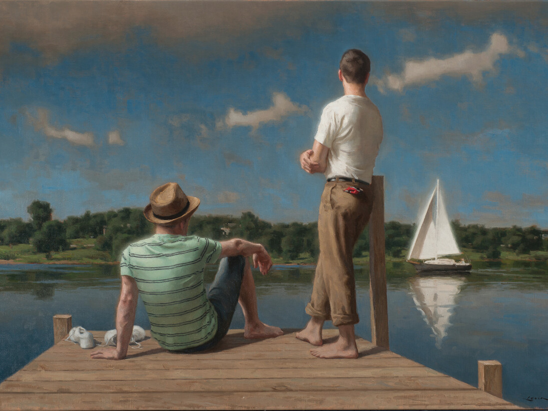 Steven J. Levin, The Sailboat, Oil on Linen, 25 x 36 inches, 2014