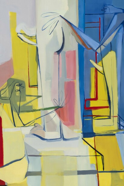 Jamie Gray Williams, Smooth Operator (detail), 2024, Acrylic and oil on canvas, 86 x 66 in. Courtesy of the artist and JDJ