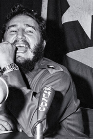 Fidel Castro during a press conference