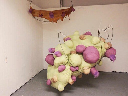 Ileana Arnaoutou, Seductive “Virus” I and II, Sculptures - Mixed Media, Seductive “Virus” I - diameter 80 cm, Seductive “Virus” II - 210 cm x 120 cm x 65 cm, ©ArtMoorHouse 
