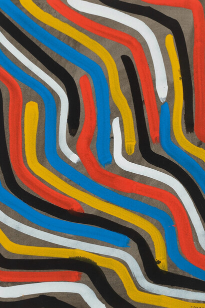 Sol LeWitt, Squiggly brushstrokes (detail), 1997. Courtesy of Zeit Contemporary Art