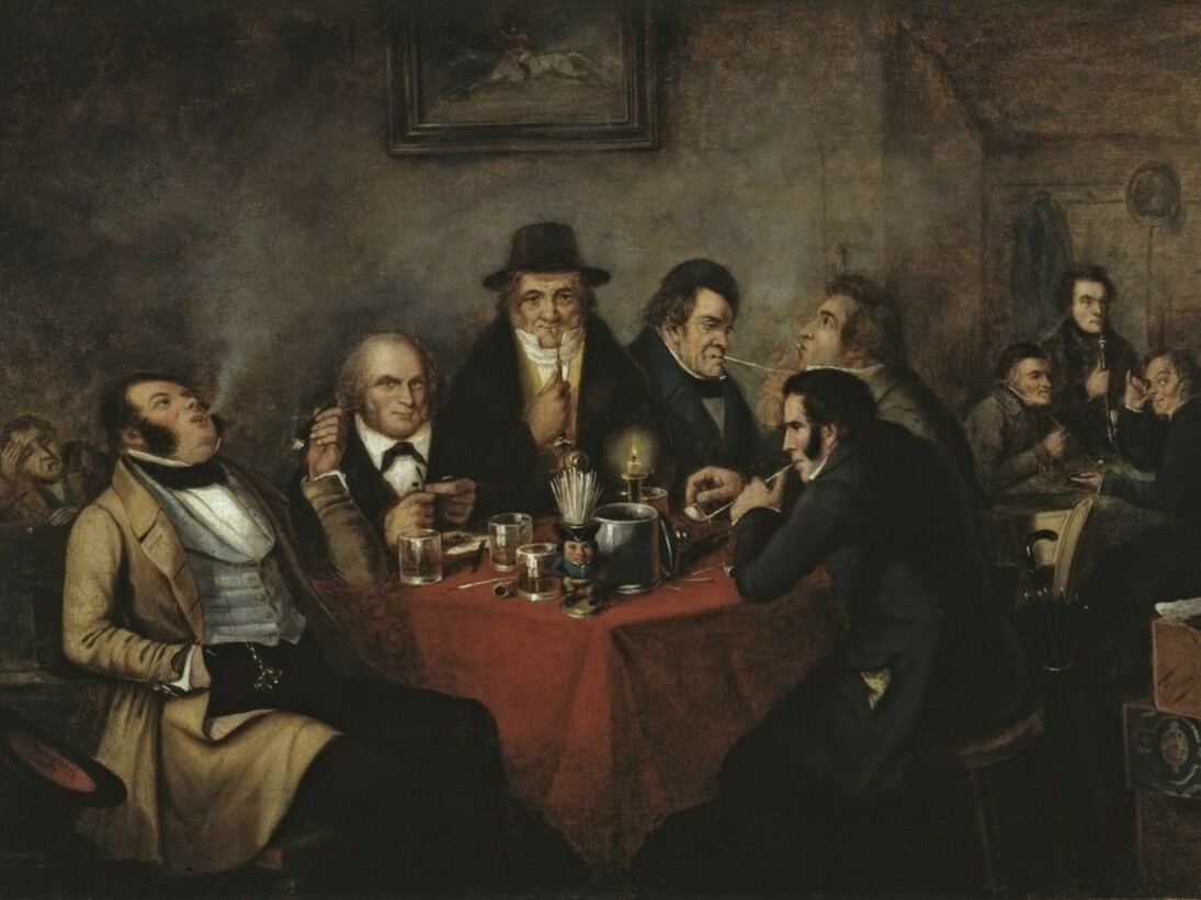 Cornelius Krieghoff, The Shakspeare Club, 1847. Gift of Mrs. E. R. Brodhead, M2000.95.1 © McCord Museum