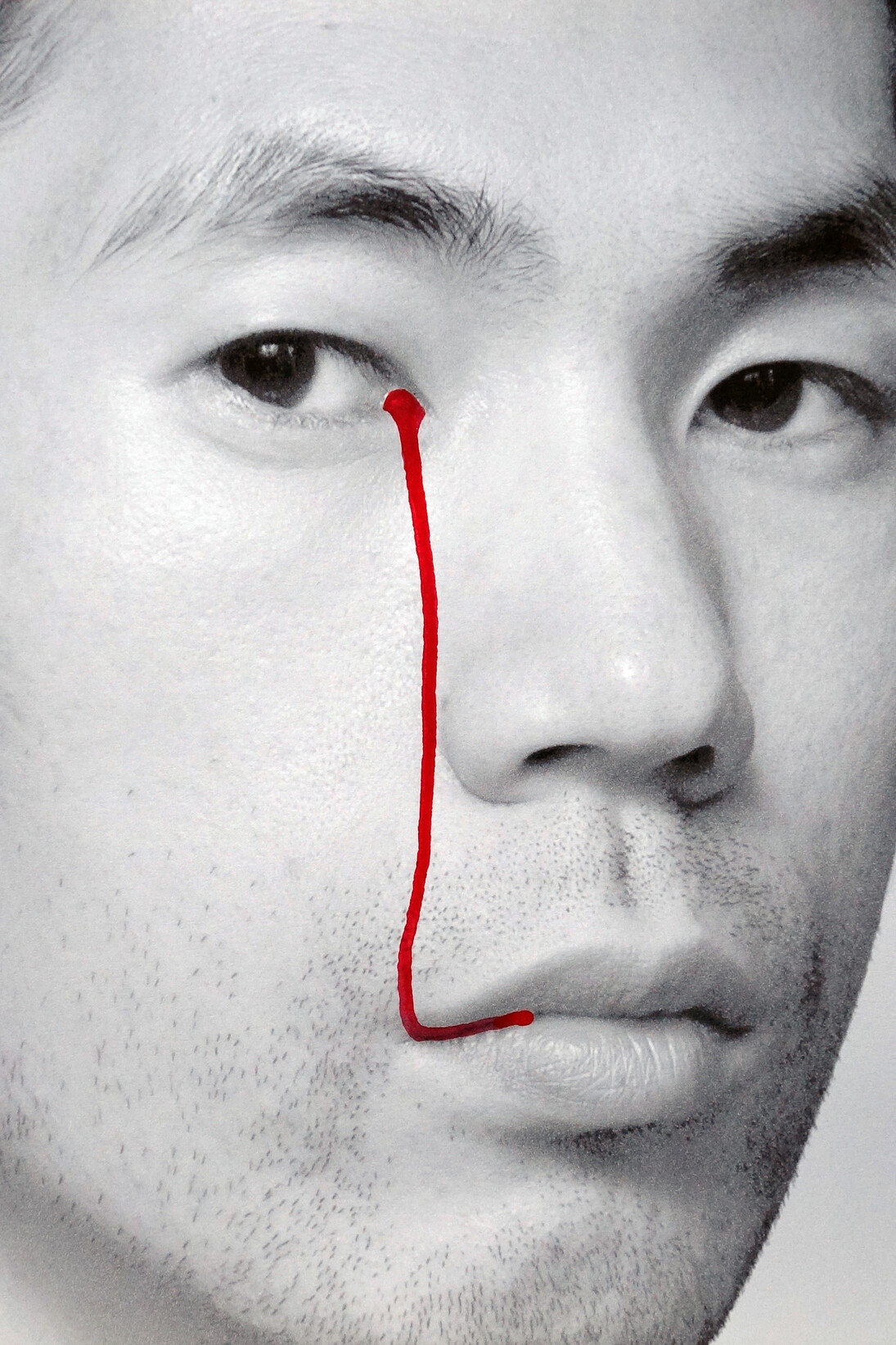 Shen Wei, Tear, 2013, Ink on archival pigment print, 22 x 19 in, courtesy of Flowers Gallery, London and New York