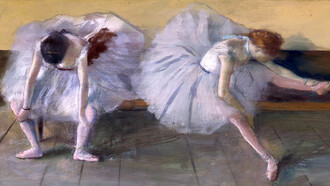 Detalle de Dos bailarinas, Edgar Degas