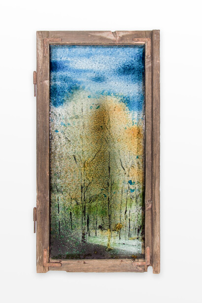 Augustas Serapinas
October 21st, 2018
Moldura de madeira recuperada, vitral
reclaimed window frame, stained glass
Courtesy of the artist and Emalin, London.
#augustasserapinas