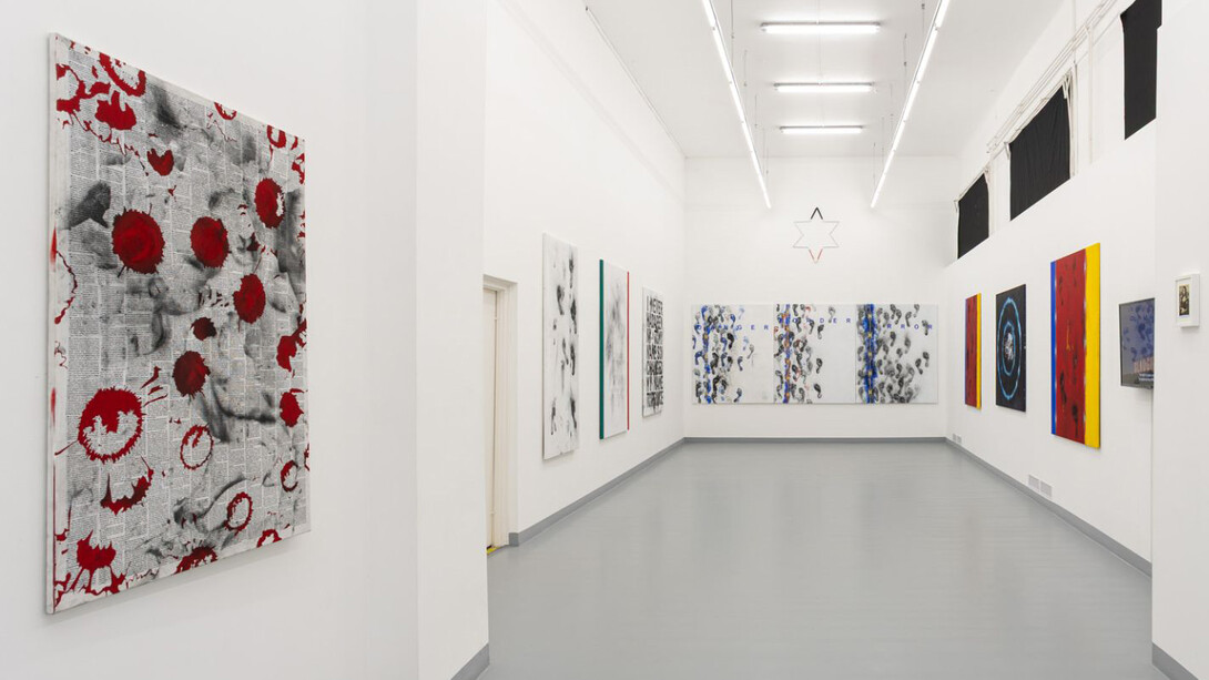 Kendell Geers, The treason of images, exhibition view. Courtesy of acb Gallery