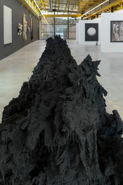 Gabriele Silli, Immenso spermatozoo sottomarino (Immense submarine spermatozoon), vista della mostra. Cortesia di D’Arc Foundation