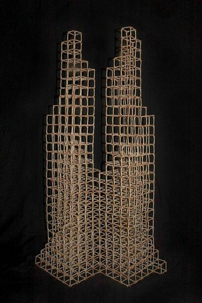 Polly Morgan, Picking Progress to Pieces, 101 x 56 x 26 cm, Jesmonite and Glue