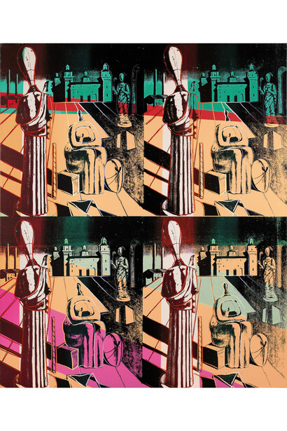 Andy Warhol, Disquieting Muses (After de Chirico), 1982 © 2014 The Andy Warhol Foundation for the Visuals Arts, Inc. / Artists Rights Society (ARS), New York