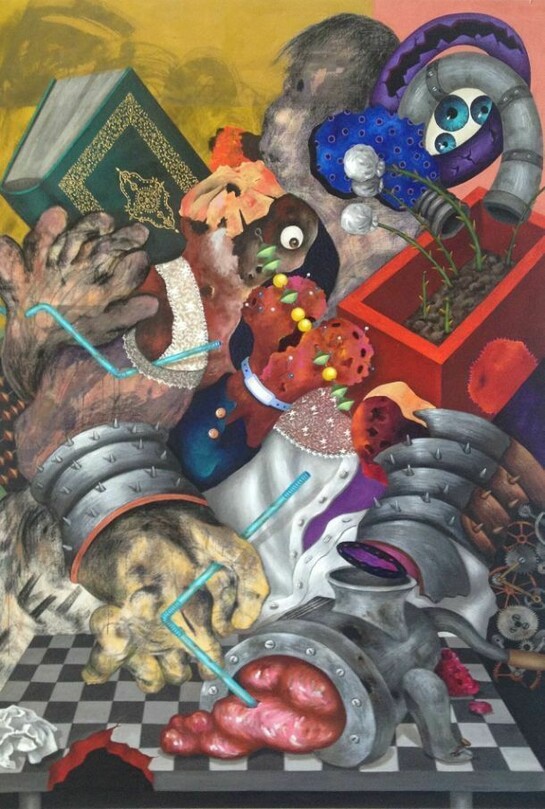 The Politician, 2013, Acrylic and charcoal on canvas, 195 x 132.5 cm, Copyright VW (VeneKlasen/Werner), Berlin