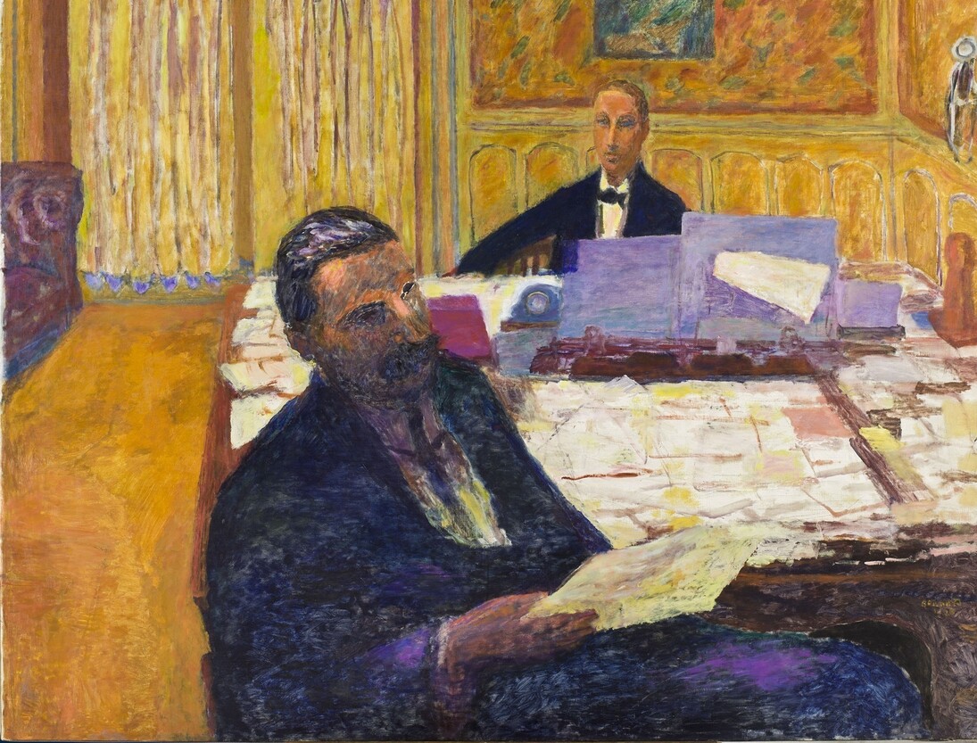 Pierre Bonnard (1867-1947), Les Frères Bernheim- Jeune [Josse Bernheim-Jeune et Gaston Bernheim de Villers], 1920, Huile sur toile, 166 × 155, 5 cm, Paris, musée d’Orsay, 1951, RF 1977-78 © Musée d’Orsay, dist. RMN-Grand Palais / Patrice Schmidt © ADAGP, Paris 2015