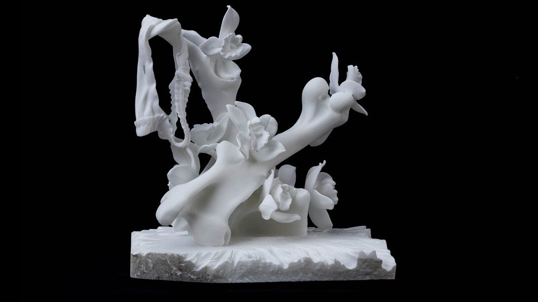 Corrado Marchese, Eva, marble sculputre