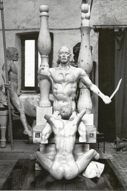 Ugo Attardi, La vuelta de Cristobůl ColĽn, 1980, legno
