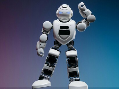 A robot moving in an agile manner, showing how AI-driven education can bridge the gap between theoretical knowledge and workplace readiness