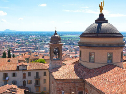 Vista panorámica de Bérgamo. Italia