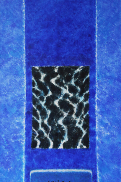 H.A. Sigg, The Course of the River III, acrylic on canvas, 2010, 69x46 inches. Courtesy of Walter Wickiser Gallery, New York