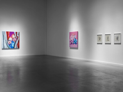 Elias Izoli, Inside out '25, exhibition view. Courtesy of Ayyam Gallery