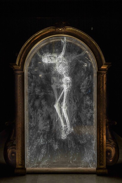 Gonzalo Borondo, Cristo gif, 2021. Per gentile concessione di CSArt - Comunicazione per l'Arte