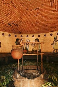 interno del temazcal: i temazcal sono nati come un rituale di purificazione che le persone svolgevano prima e dopo essere andate in guerra