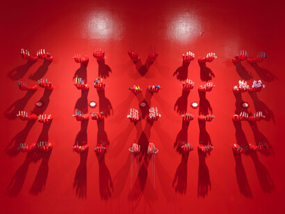 Exhibition view, Acrylics: Hidden Sculptural Art, curated by IceCold, 2024, A.I.R. Gallery, Brooklyn, NY. Image courtesy of A.I.R. Gallery and the artist. Photography credit: Matthew Sherman