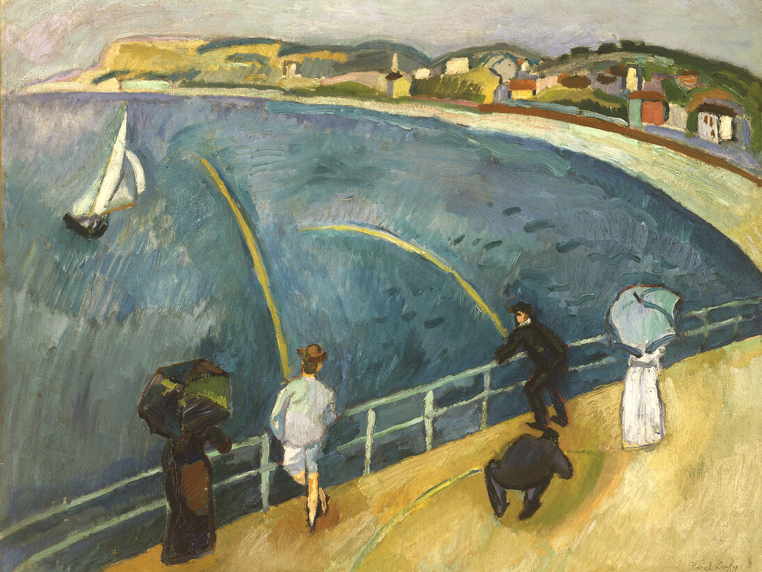 Raoul Dufy, La playa de Sainte-Adresse, 1907, óleo sobre lienzo, 60,3 x 73 cm. Saint Louis Art Museum. Donación de Sarah Jane May Waldheim, San Lu. ©Raoul Dufy / VEGAP / Madrid, 2015