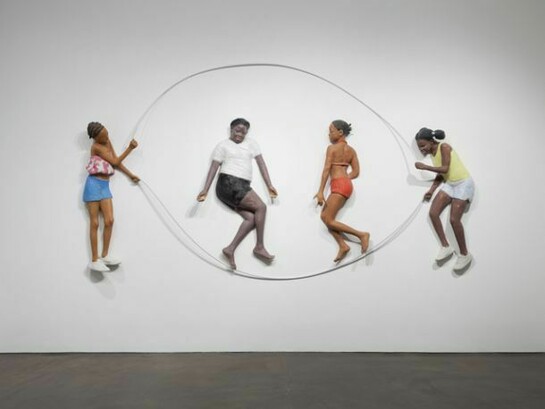John Ahearn, Double Dutch, overall: 79 1/2 x 142 1/2 x 9 1/2 in/202 x 362 x 24 cm