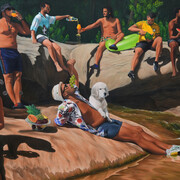 Gaétan Vaguelsy, Les baigneurs (detail), 2026. Courtesy of Galerie Polaris
