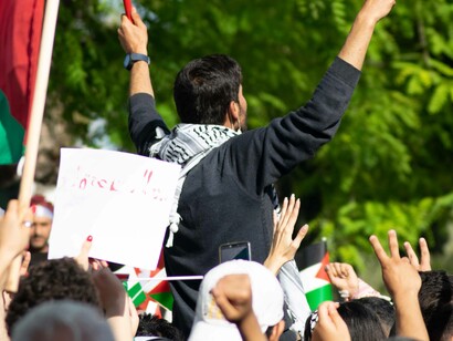 Palestine protest in Tunis, Tunisia, 2021