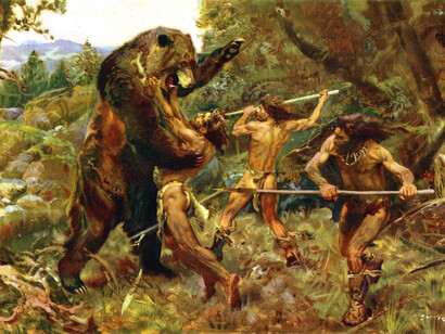 The struggle for survival in primitive men