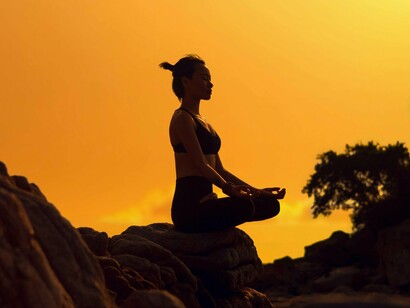 Na quietude do pôr do sol, o corpo silencia para que a consciência expanda suas janelas internas