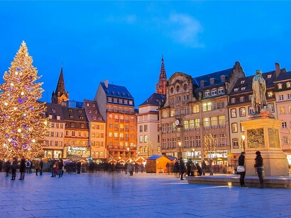 Ambiente navideño en Estrasburgo