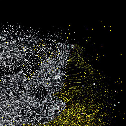 Paula Overbay's (detail) "Energy", acrylic on paper, 2012