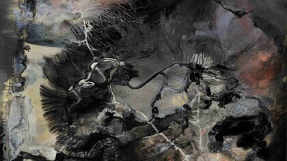 Paul Jenkins, Sphinx (also known ad Western Sphinx), 1958, oil and enamel on canvas, courtesy Galleria Open Art, Prato
