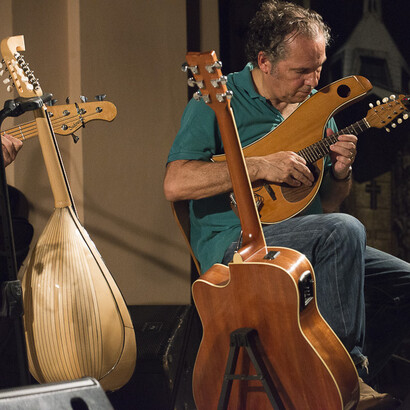 Raimondo di  Bandeandré sul palco di Castelbolognese