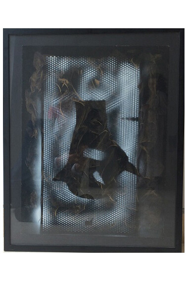 William
S.
Burroughs, Untitled,
1998.
Oil
paint
and
mixed
media