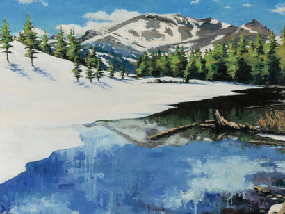 Jeff Bellerose, Alpine (five lakes Tahoe), 2023. Courtesy of Paul Thiebaud Gallery 